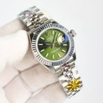 Rolex Datejust replica with green dial 316L Steel Mechanical Movement 31*12mm Women Jubilee Bracelet Watch